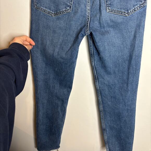 Re/Done 90s High Rise Ankle Crop Jean in Dark Stone - Picture 5 of 9